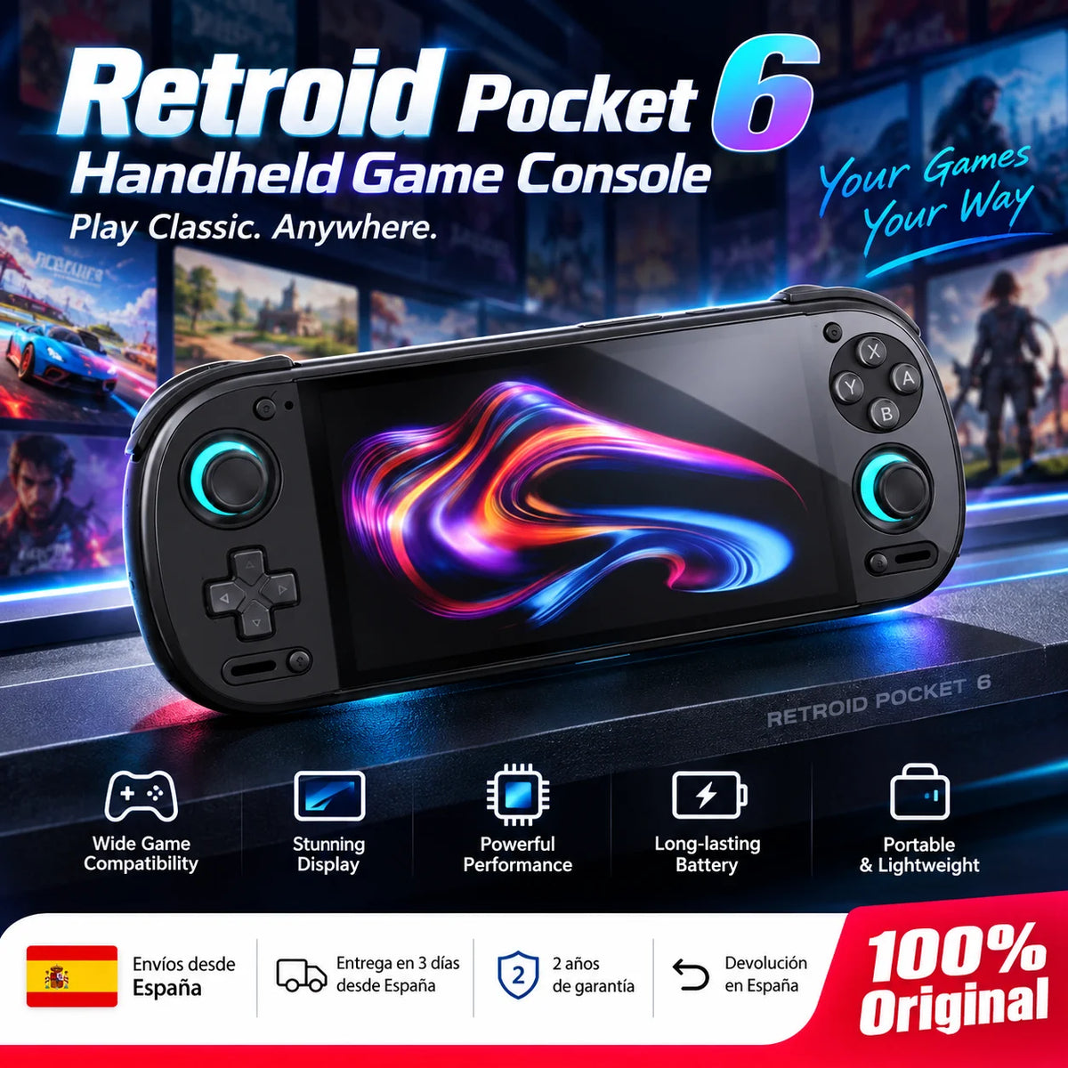 Retroid Pocket 6 – Consola portátil Android 6000mAh