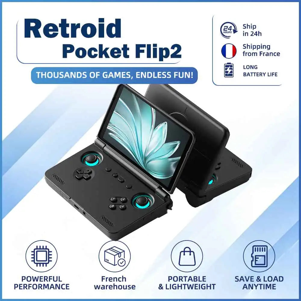 Retroid Pocket Flip 2 – Videoconsola portátil retro AMOLED