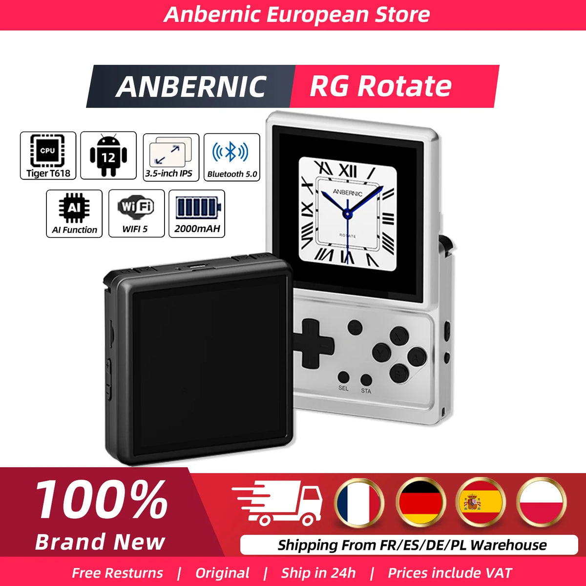 Anbernic RG Rotate – Consola retro giratoria 2000mAh