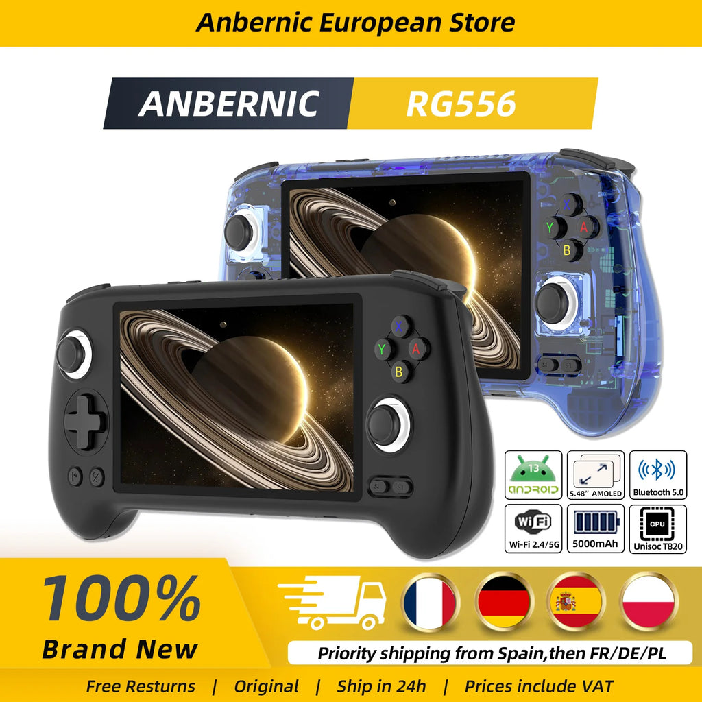 Anbernic RG556 – Consola retro AMOLED y joystick Hall