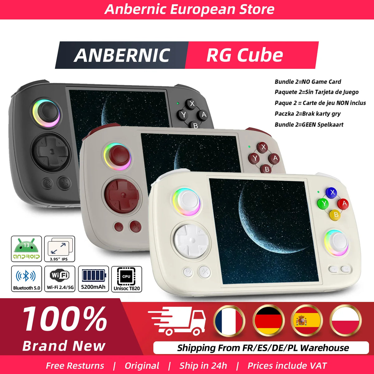 ANBERNIC RG Cube – Consola retro portátil 5200mAh